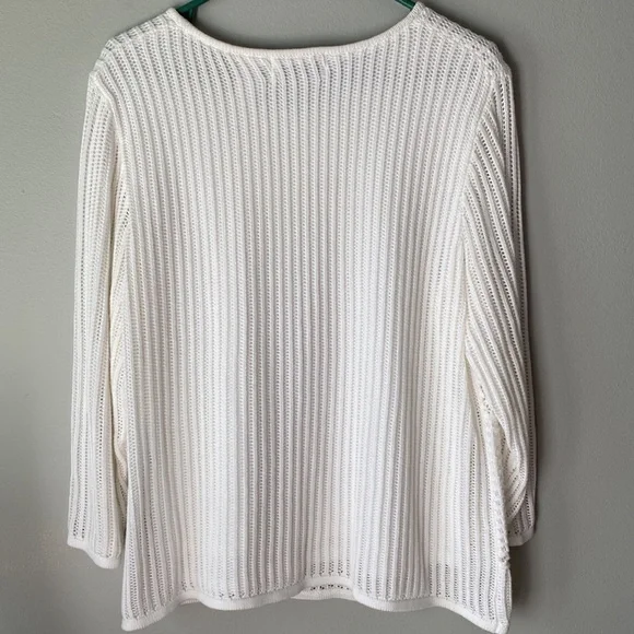 Alfred Dunner Open Knit Top Size Large - Picture 5 of 5